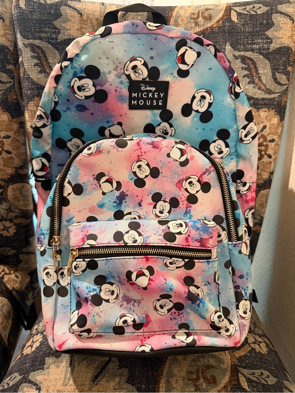 2backpacks one small and one large Disney Mickey Mouse Pink & Blue Tie-Dye